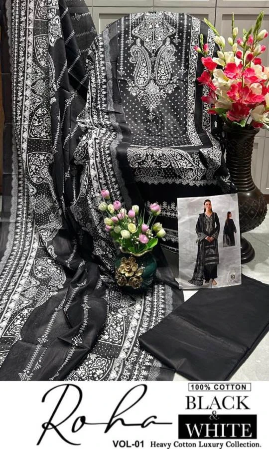 Keval Roha Black And White Vol-1 Kurti Pant With Dupatta